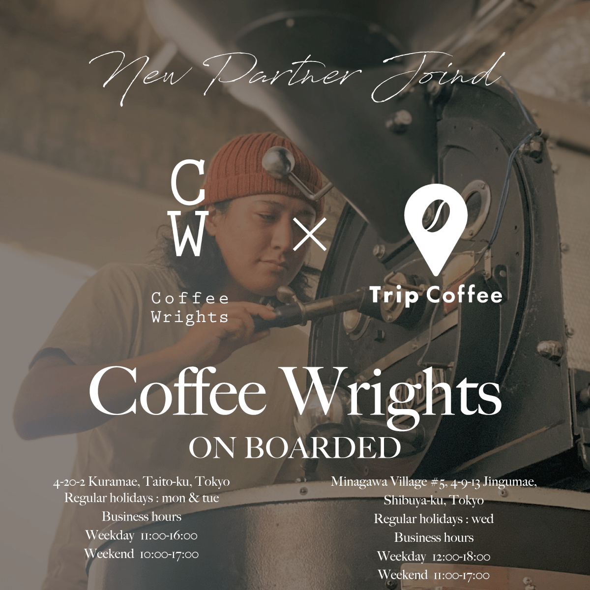 新規パートナーロースター追加のお知らせ - Trip Coffee®